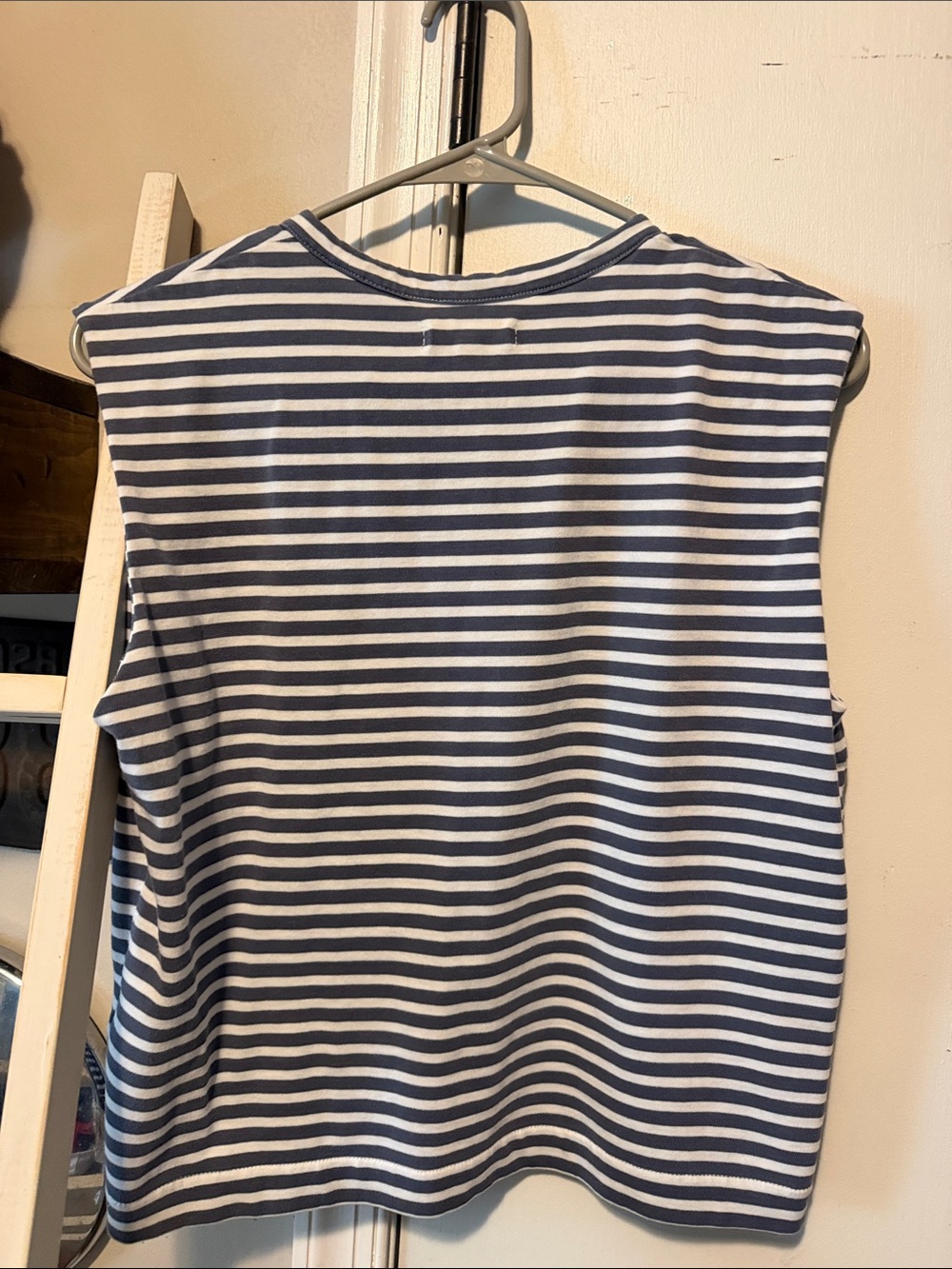 Madewell Striped Sleeveless Knit Top - blue & White - Picture 4 of 6